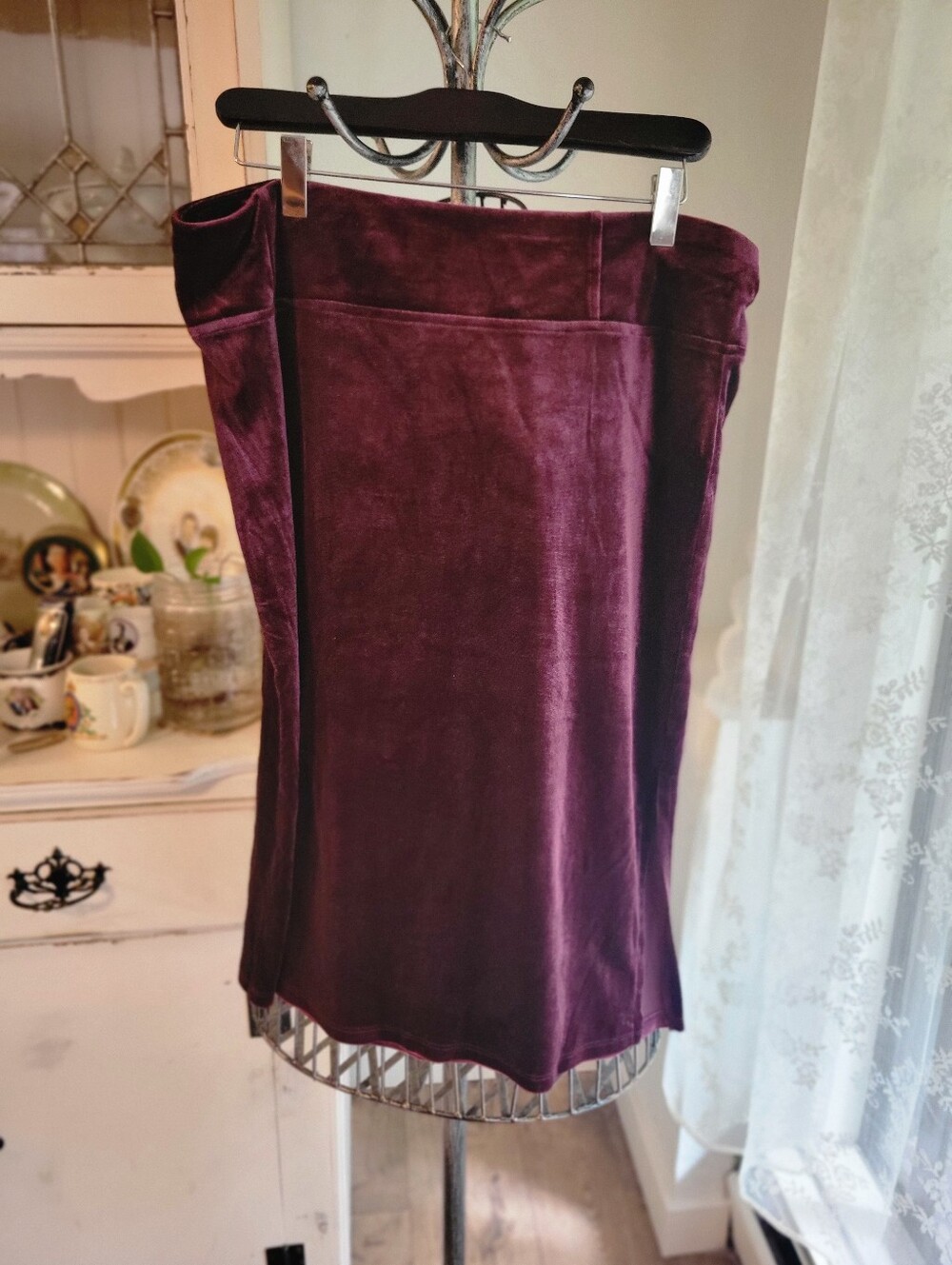 Slinky Purple Velvet Whimsigoth Skirt